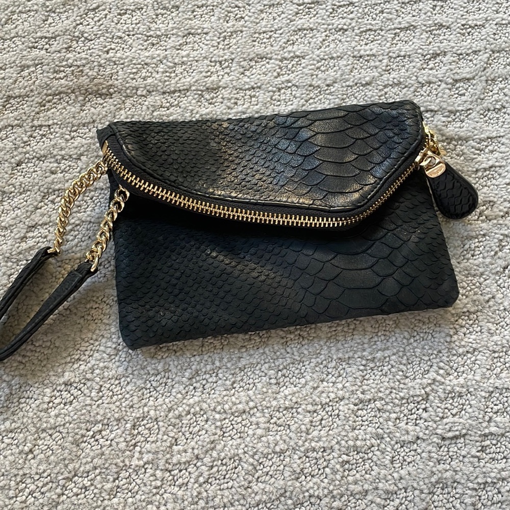 Henri bender snakeskin clutch
